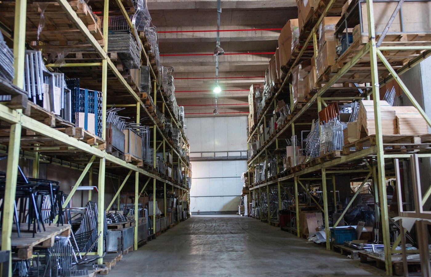Racking and palletised stock in the Kwai Chung warehouse